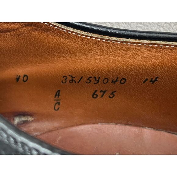 ALDEN Black Leather Lace Up Dress Shoes    Mens Size 10 - Picture 5 of 8